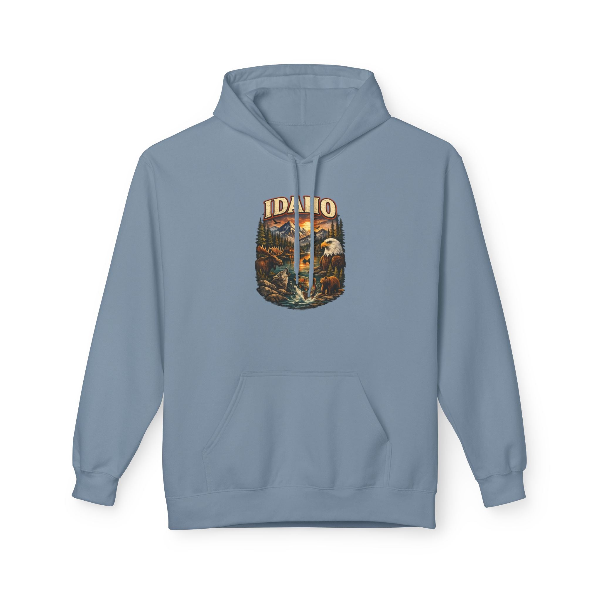 Hoodie - Retro 'Idaho' Scenic Landscape Hoodie