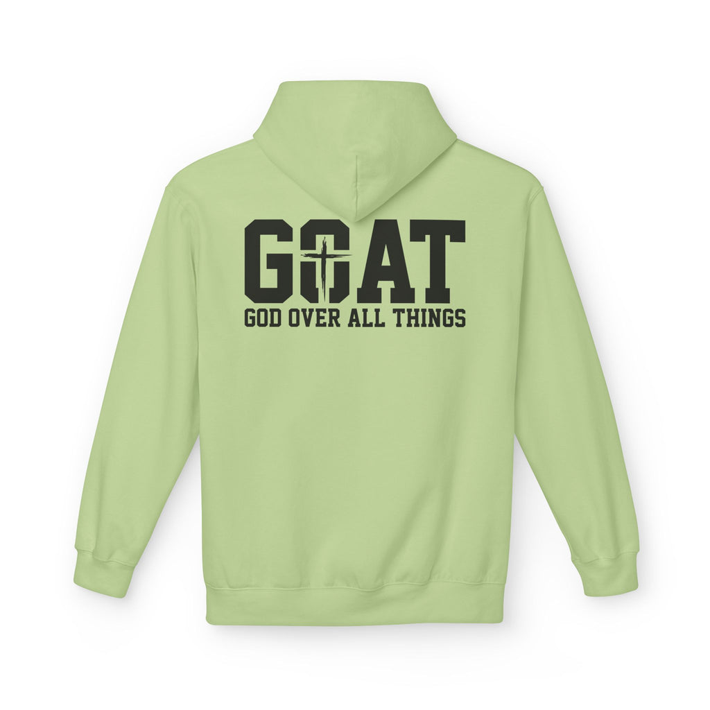 GOAT God Over All Things Hoodie – Christian Hoodie – Faith Hoodie – Religious Sweatshirt – Inspirational Hoodie – Jesus Hoodie – Christian Gift