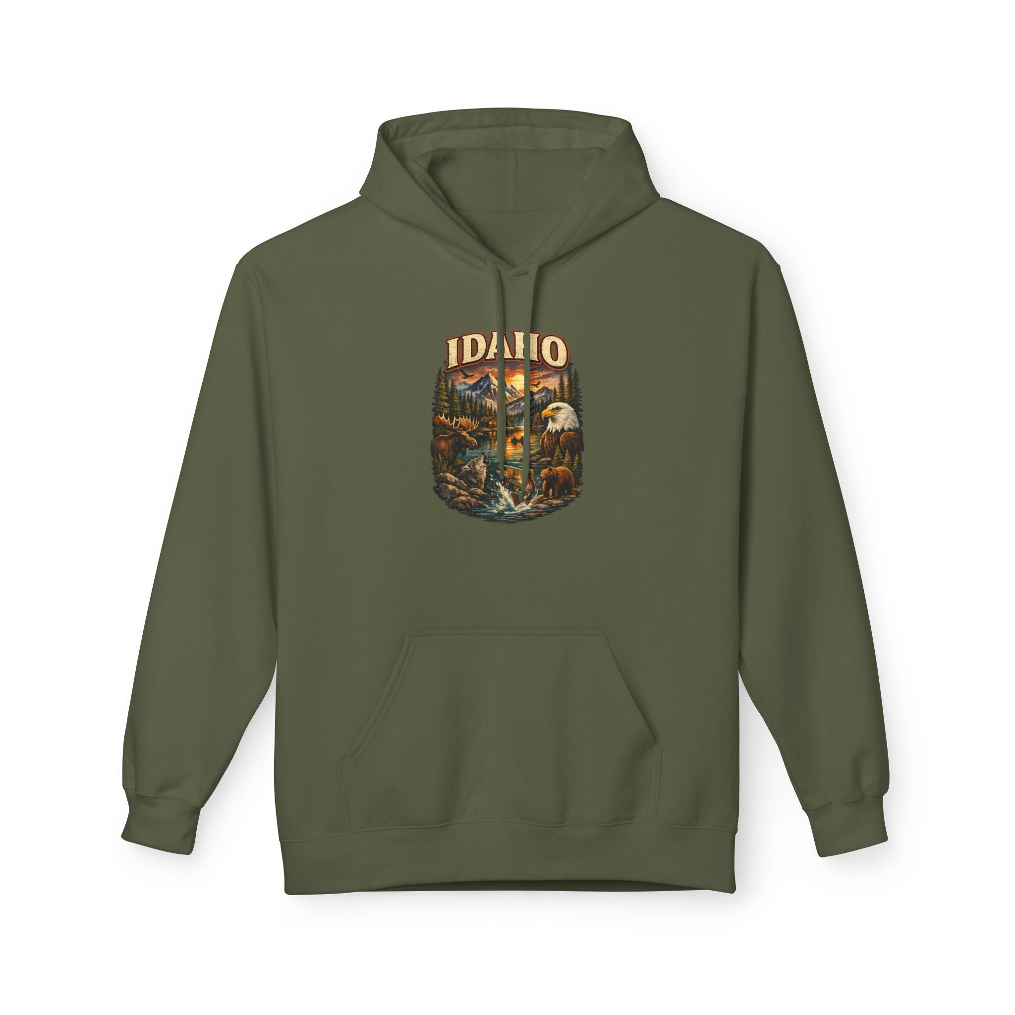 Hoodie - Retro 'Idaho' Scenic Landscape Hoodie