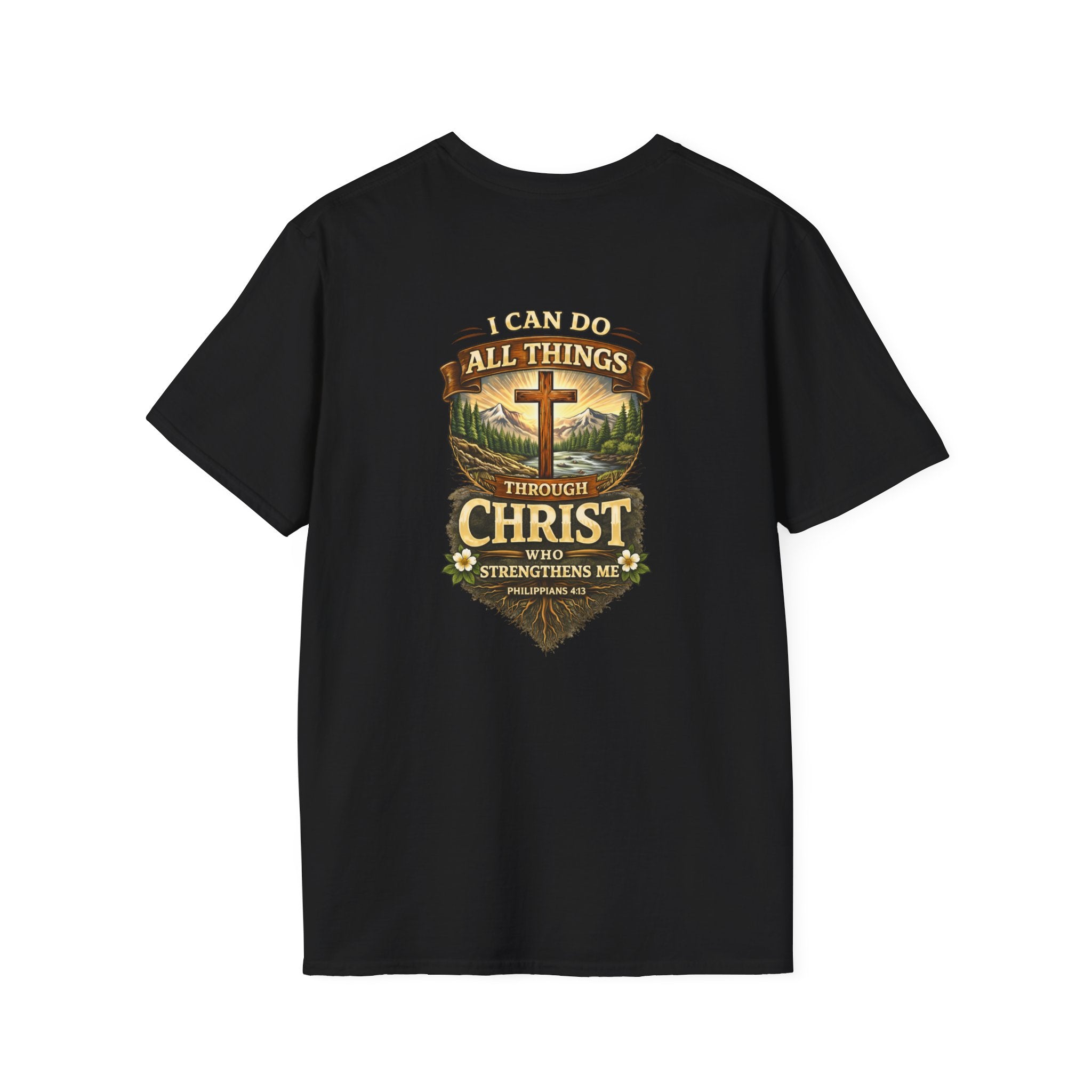 Christian Faith T-Shirt — "I Can Do All Things Through Christ" Inspirational Tee
