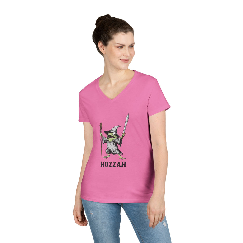 Witch Frog “Huzzah” V-Neck Tee