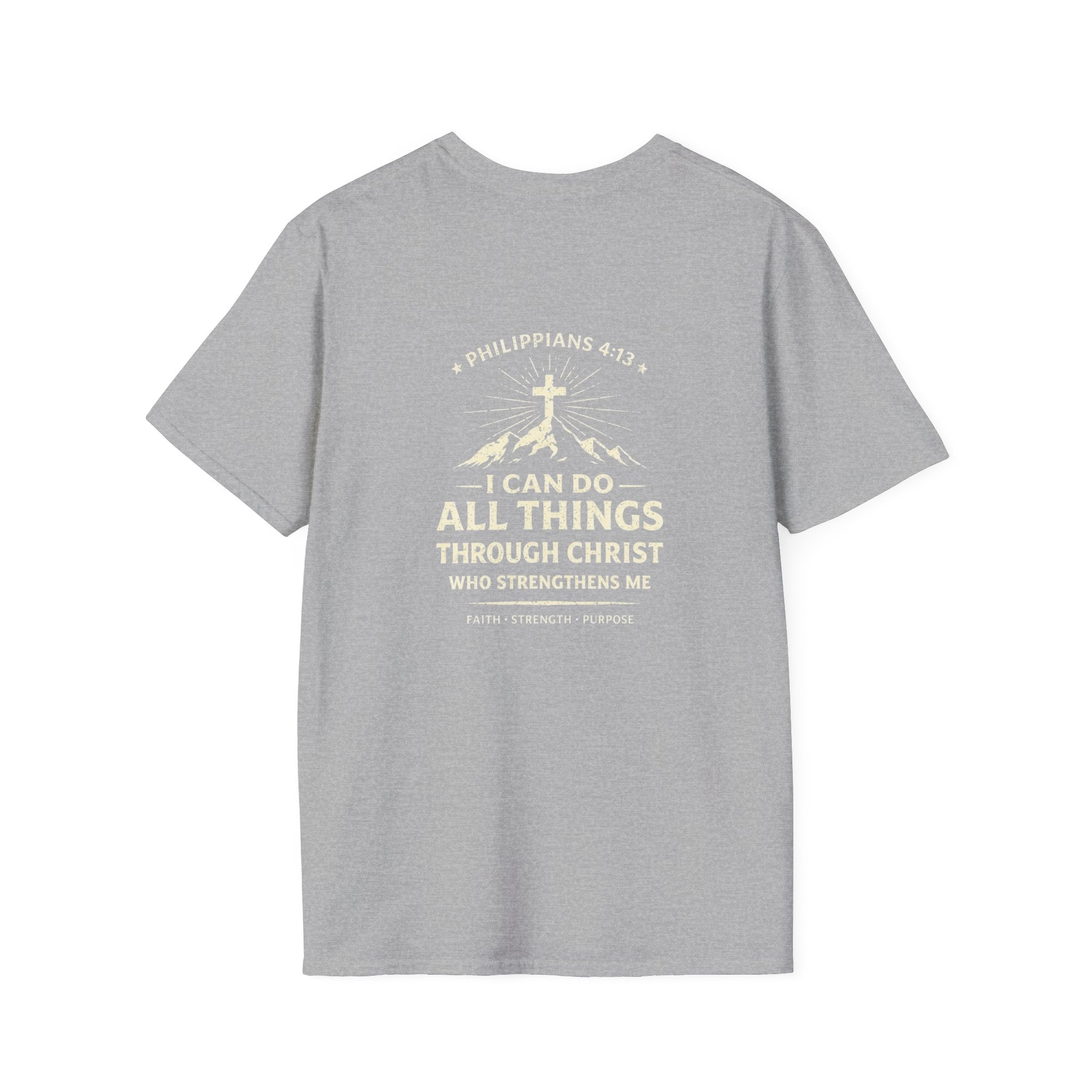 Christian Faith T-Shirt — "All Things" Inspirational Gospel Tee - Philippians 4:13