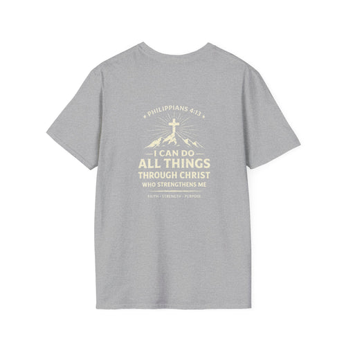 Christian Faith T-Shirt — "All Things" Inspirational Gospel Tee - Philippians 4:13