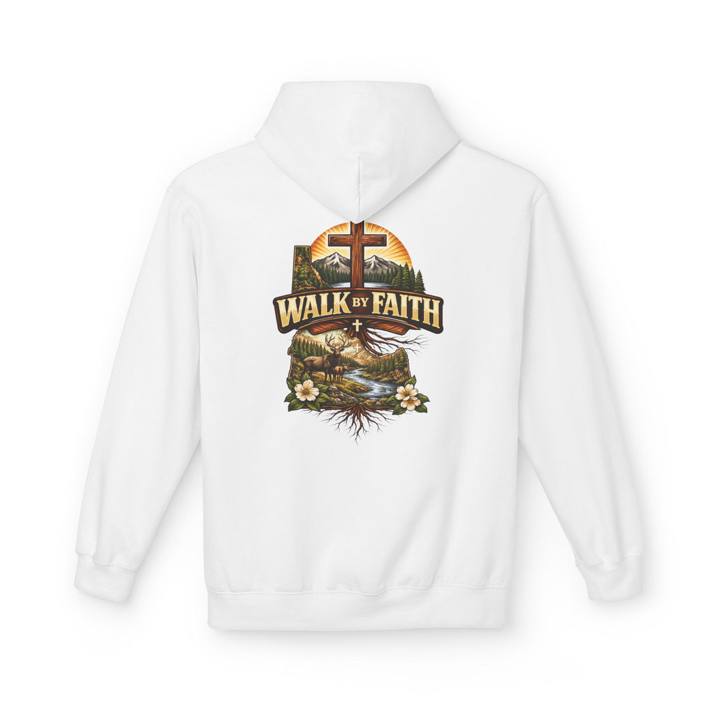 Walk By Faith Hoodie — Christian Cross Faith Pullover