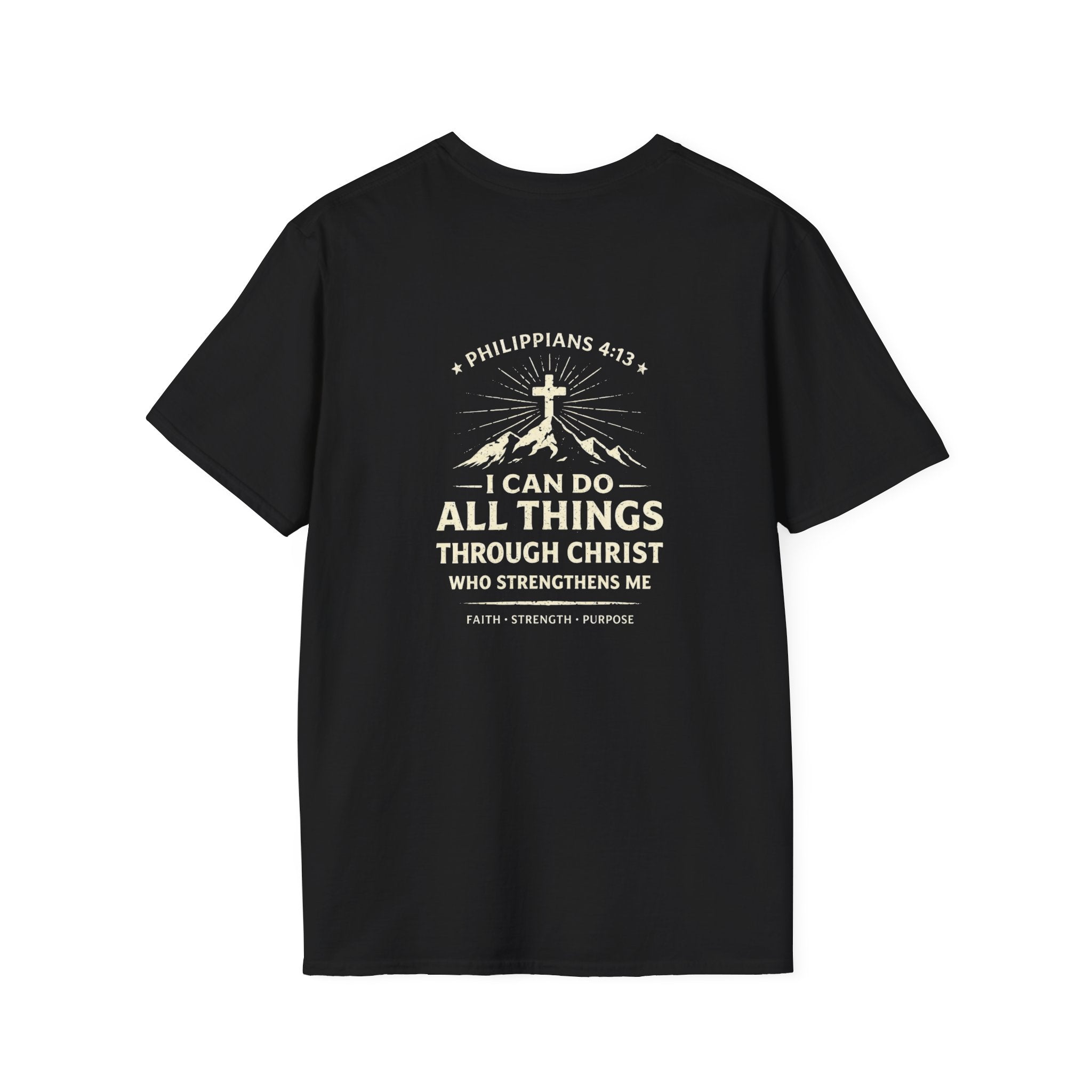 Christian Faith T-Shirt — "All Things" Inspirational Gospel Tee - Philippians 4:13