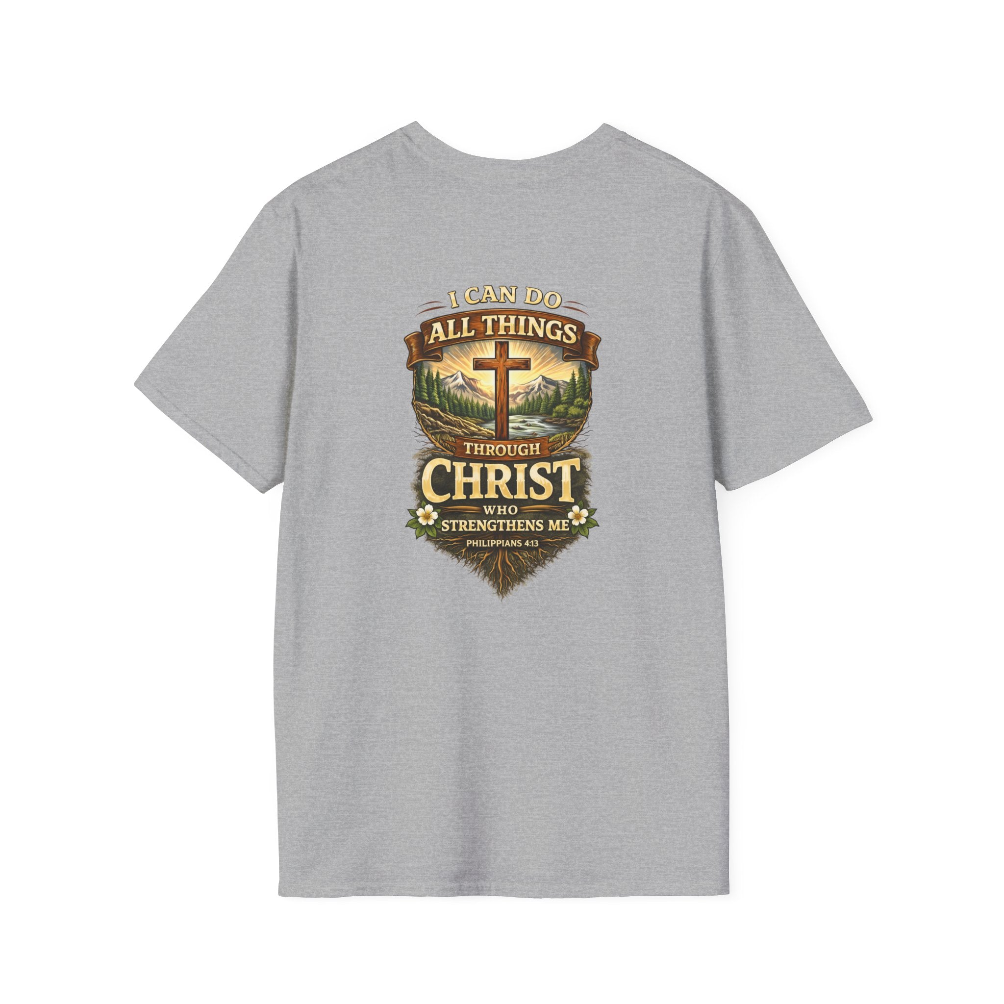 Christian Faith T-Shirt — "I Can Do All Things Through Christ" Inspirational Tee