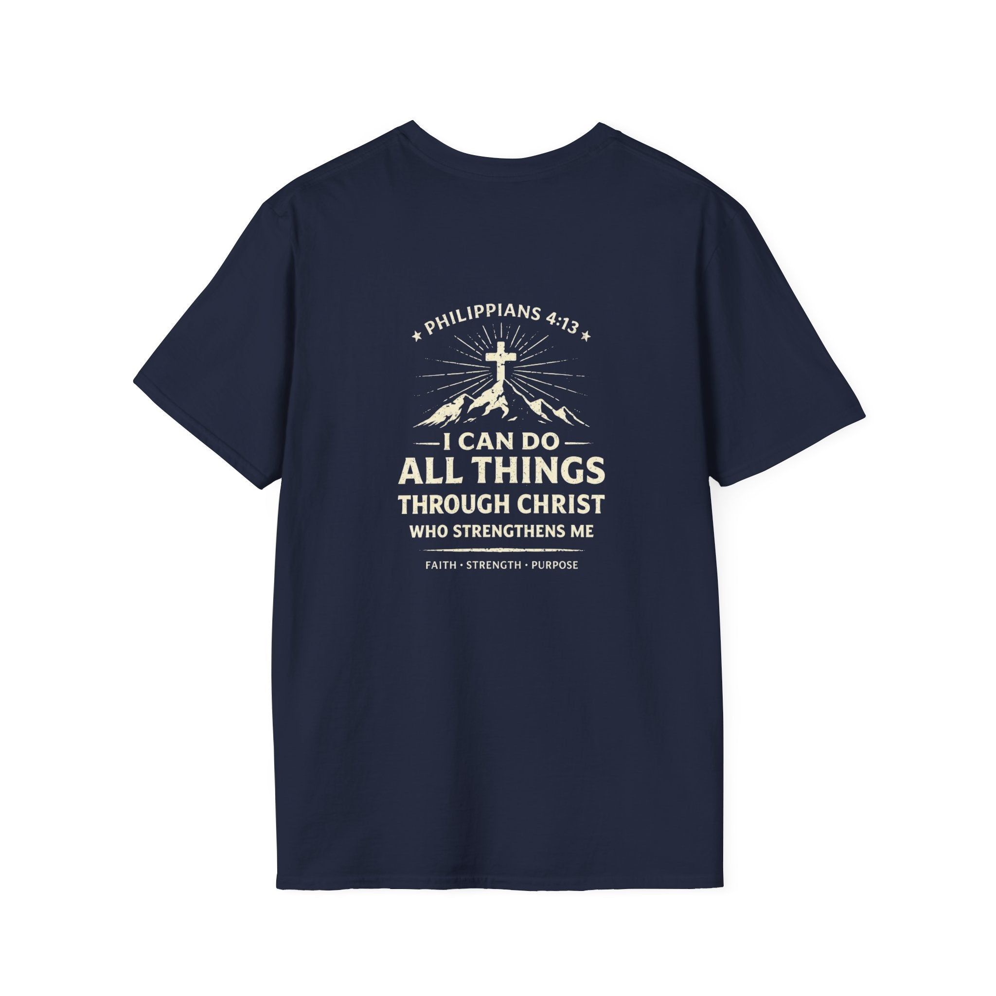 Christian Faith T-Shirt — "All Things" Inspirational Gospel Tee - Philippians 4:13