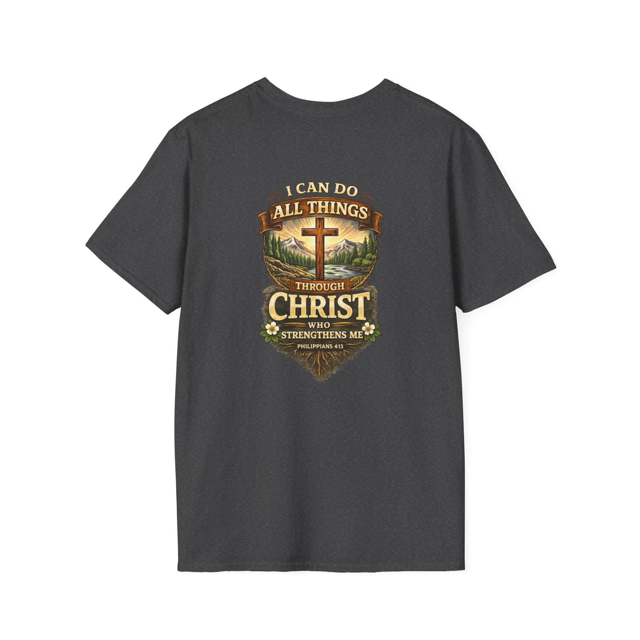 Christian Faith T-Shirt — "I Can Do All Things Through Christ" Inspirational Tee