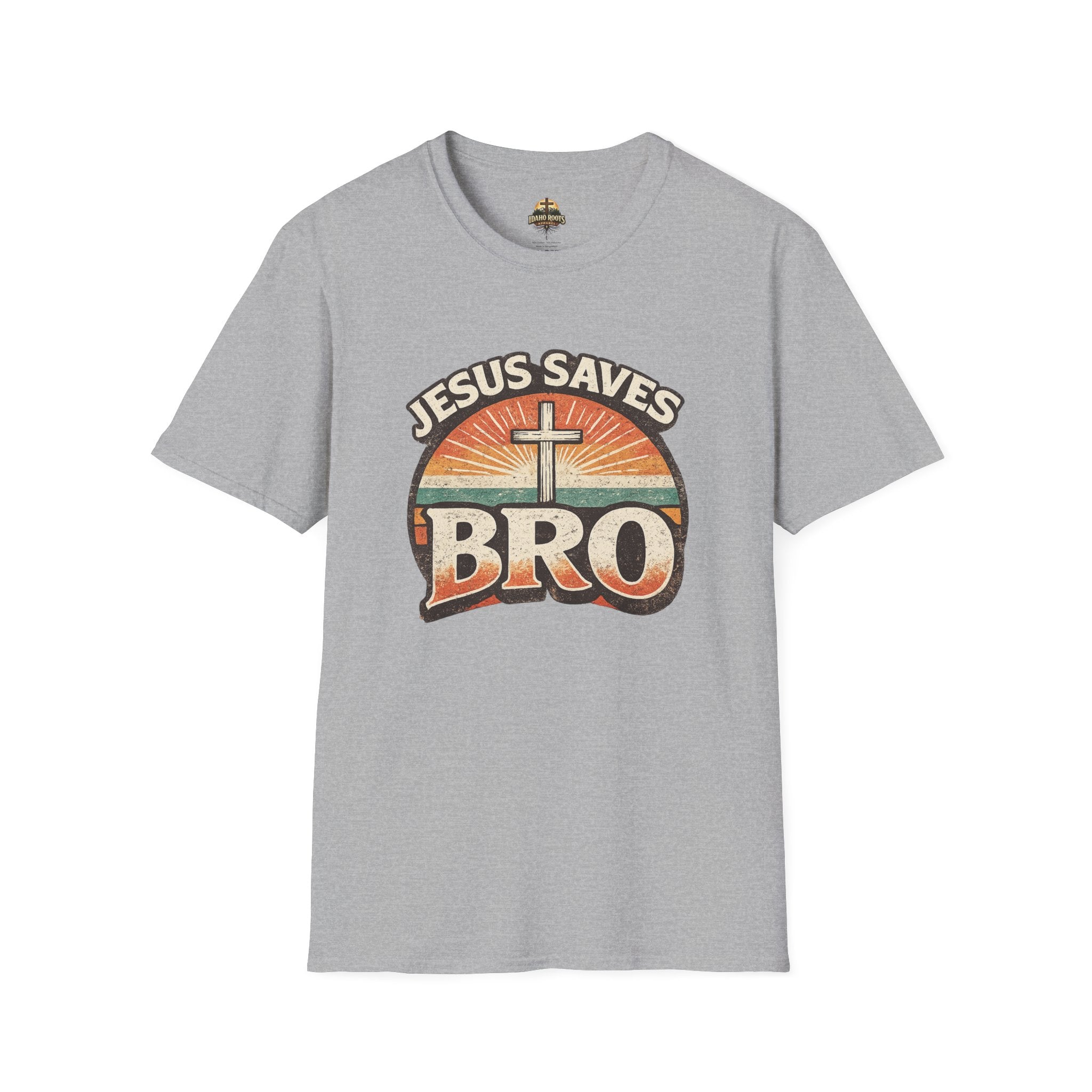Jesus Saves Bro T-Shirt — Retro Christian Faith Tee