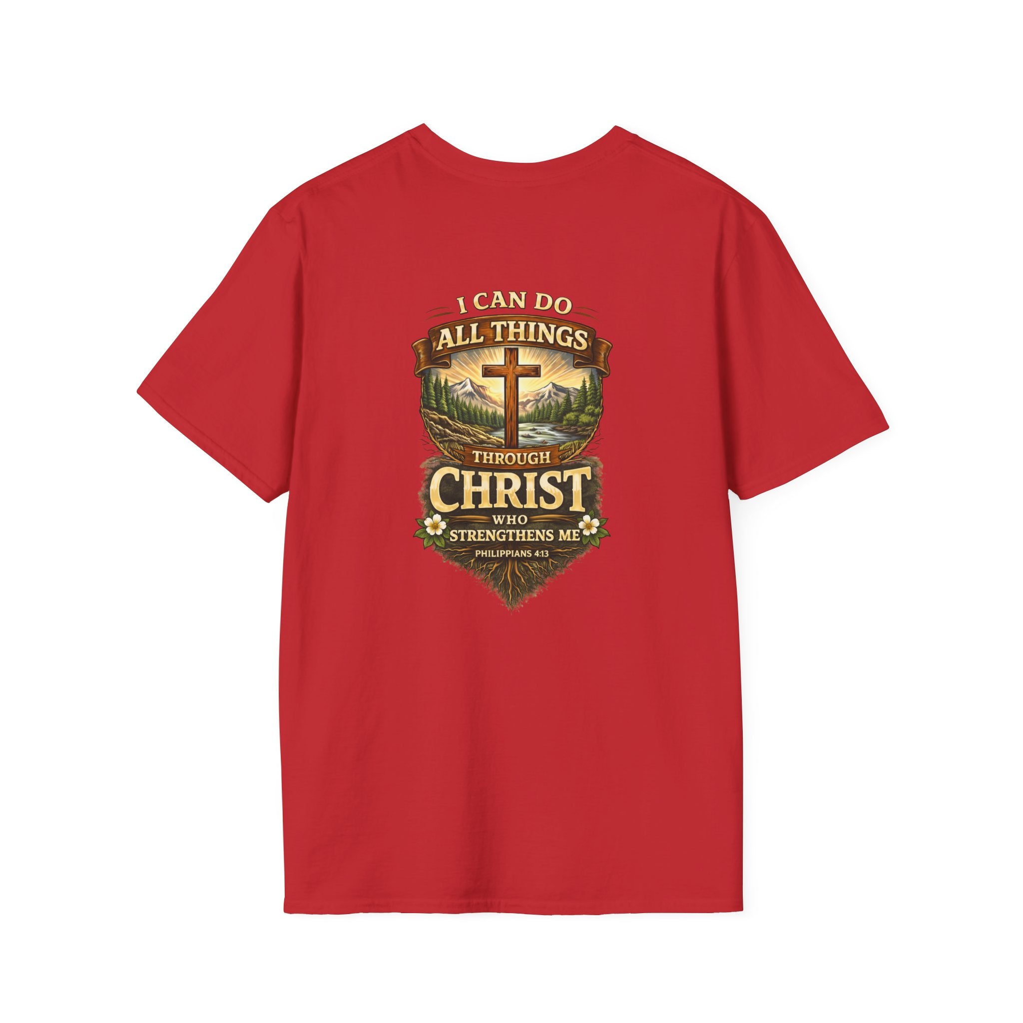 Christian Faith T-Shirt — "I Can Do All Things Through Christ" Inspirational Tee