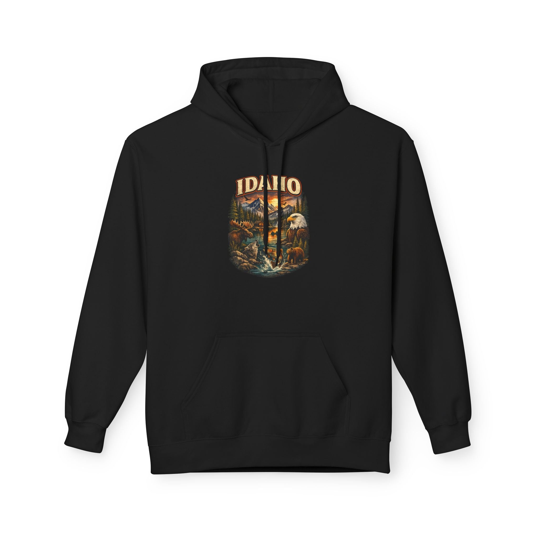 Hoodie - Retro 'Idaho' Scenic Landscape Hoodie