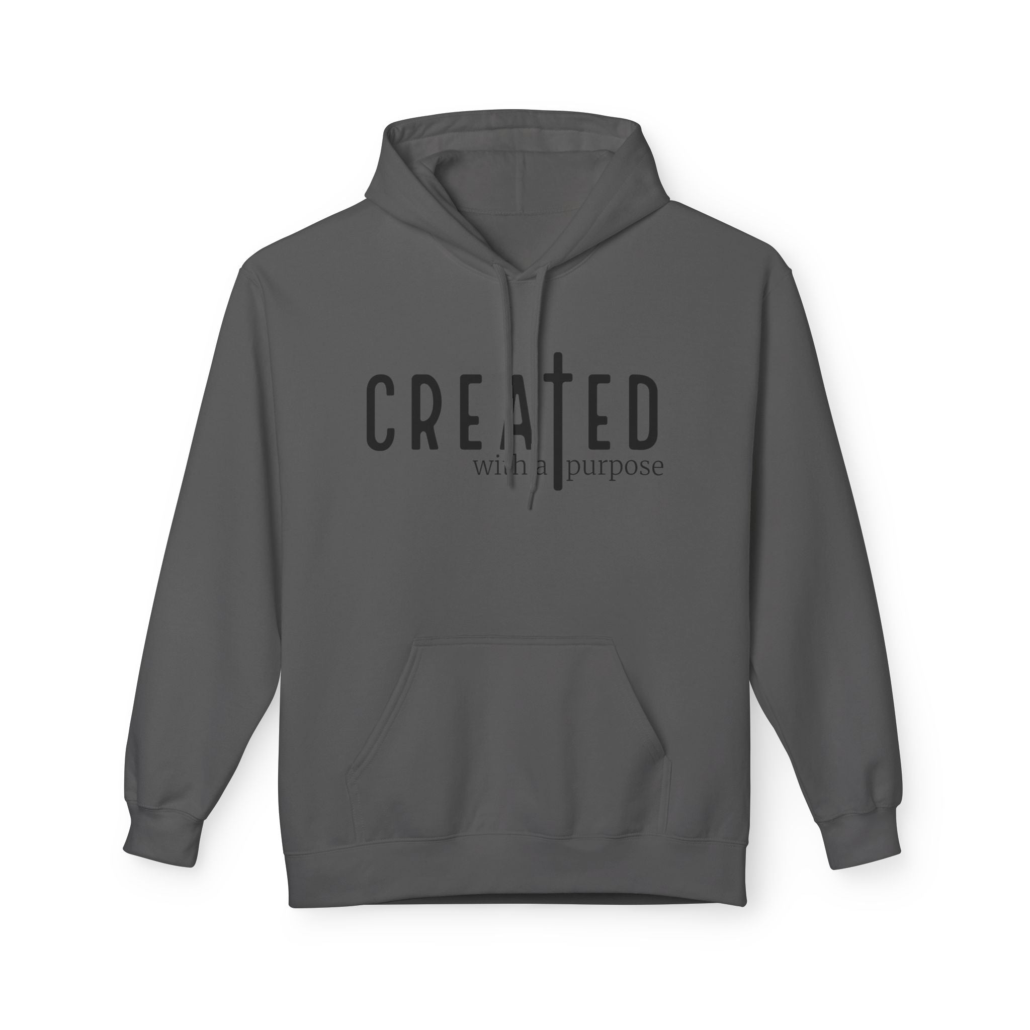 Created with Purpose Hoodie — Inspirational Graphic Pullover
