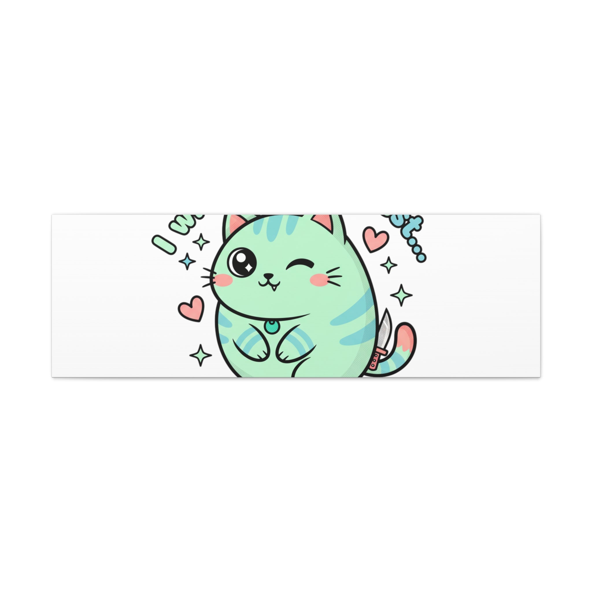 I Wish You the Best Somewhere Else Canvas | kawaii threat, soft-grunge pastel