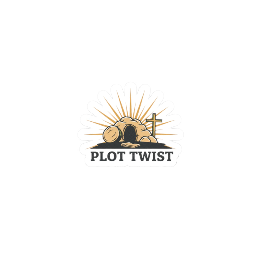 Plot Twist He Is Risen Sticker | Christian Easter, Faith-Based Humor