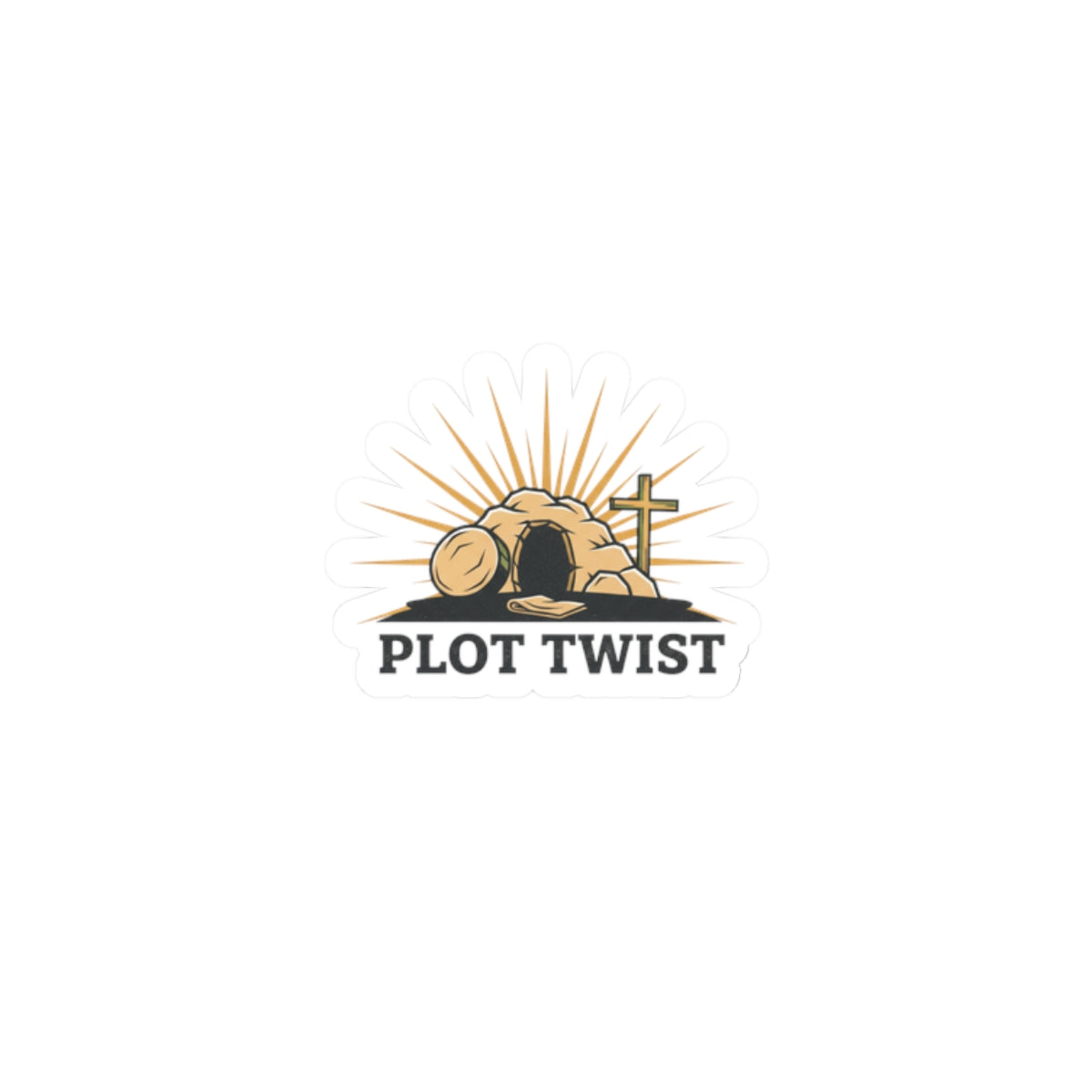 Plot Twist He Is Risen Sticker | Christian Easter, Faith-Based Humor