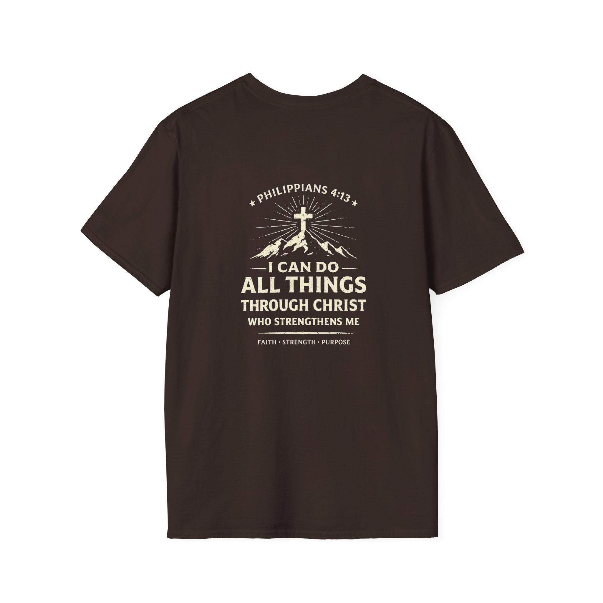 Christian Faith T-Shirt — "All Things" Inspirational Gospel Tee - Philippians 4:13