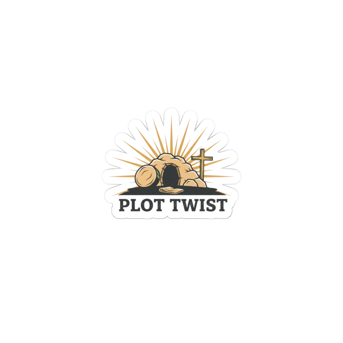 Plot Twist He Is Risen Sticker | Christian Easter, Faith-Based Humor