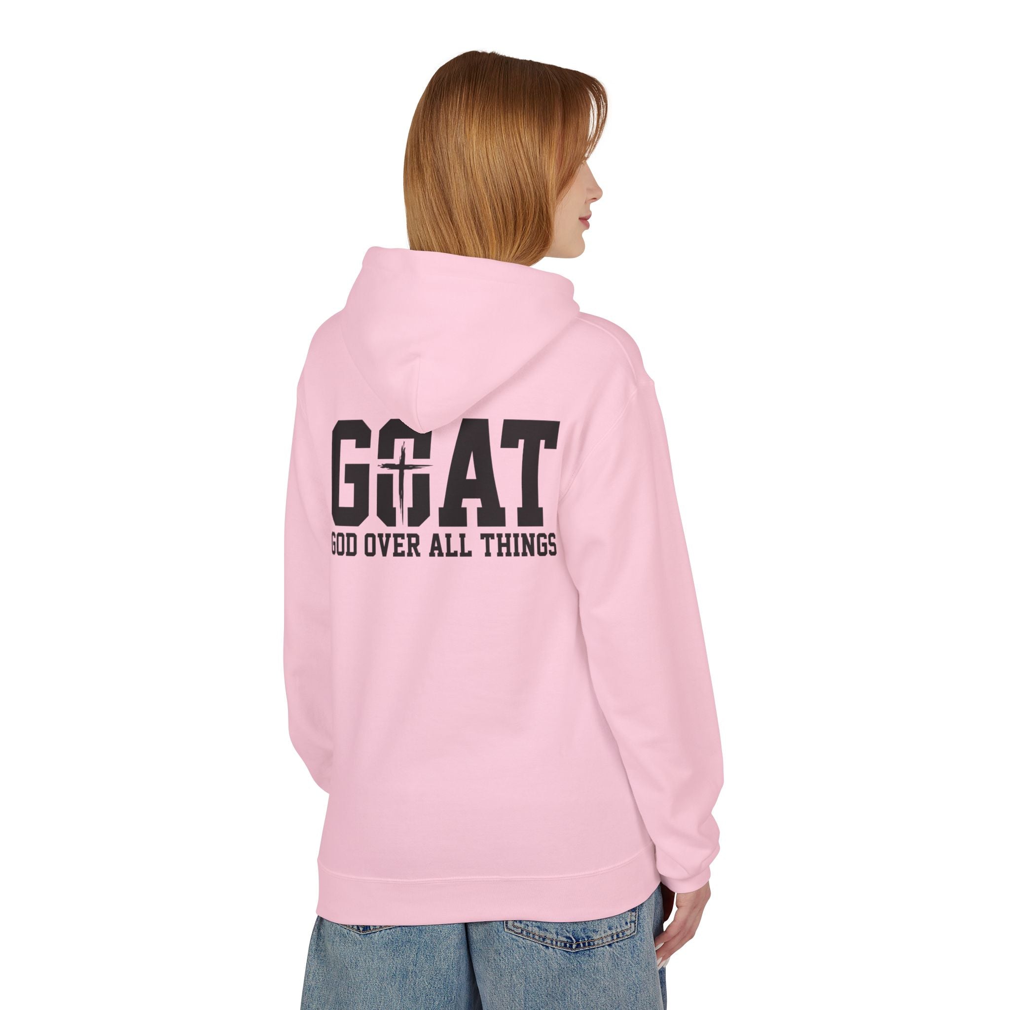 GOAT God Over All Things Hoodie – Christian Hoodie – Faith Hoodie – Religious Sweatshirt – Inspirational Hoodie – Jesus Hoodie – Christian Gift