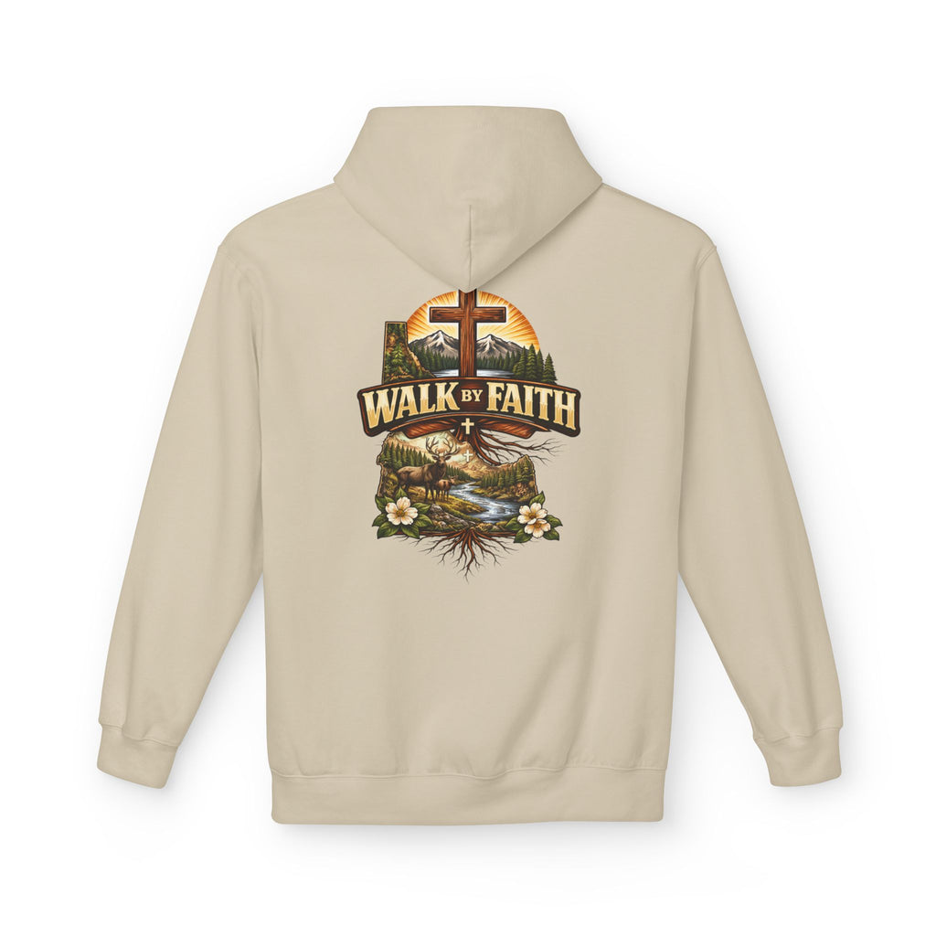 Walk By Faith Hoodie — Christian Cross Faith Pullover