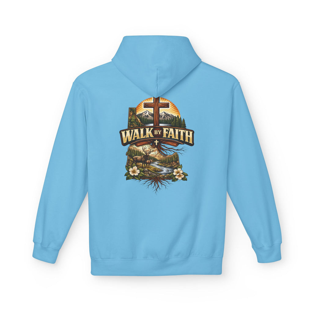 Walk By Faith Hoodie — Christian Cross Faith Pullover