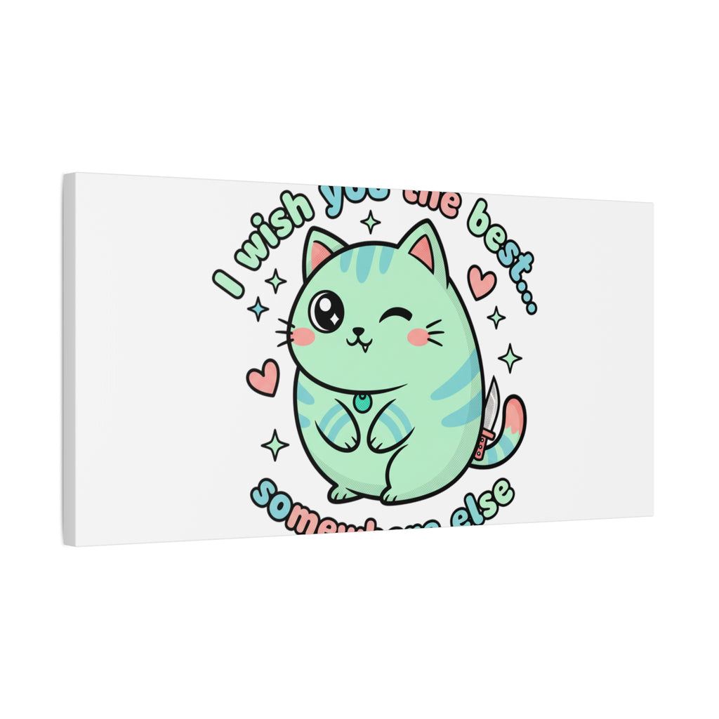 I Wish You the Best Somewhere Else Canvas | kawaii threat, soft-grunge pastel