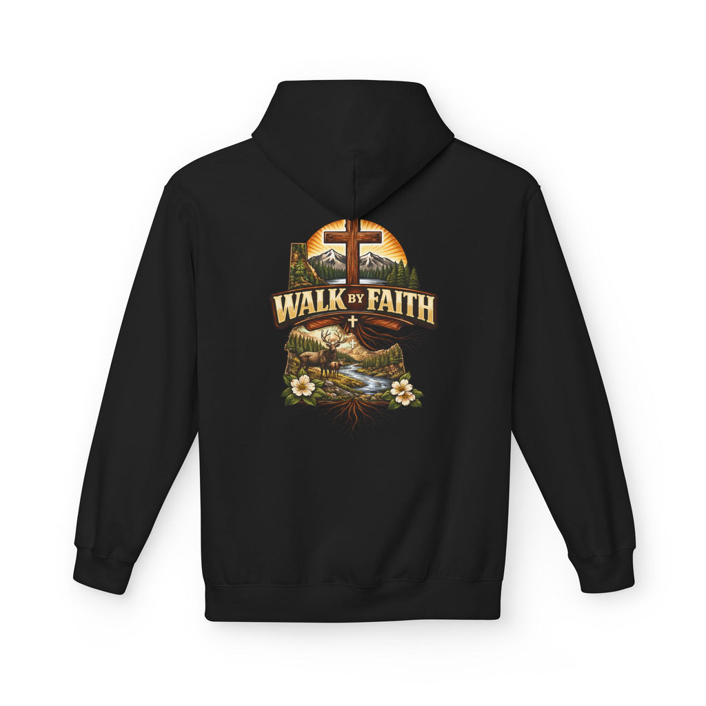 Walk By Faith Hoodie — Christian Cross Faith Pullover