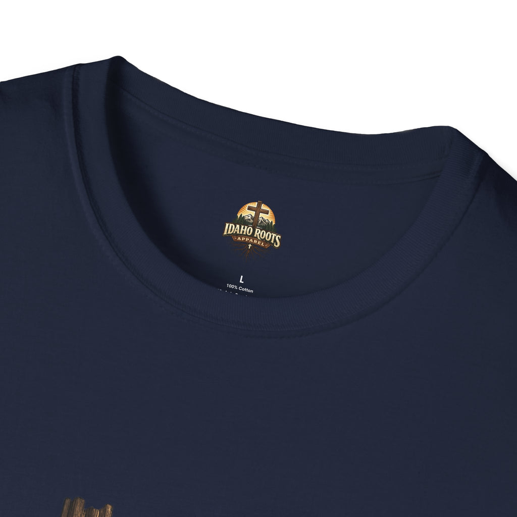 Christian Cross T-Shirt with YHWH Text – Rustic Faith Tee