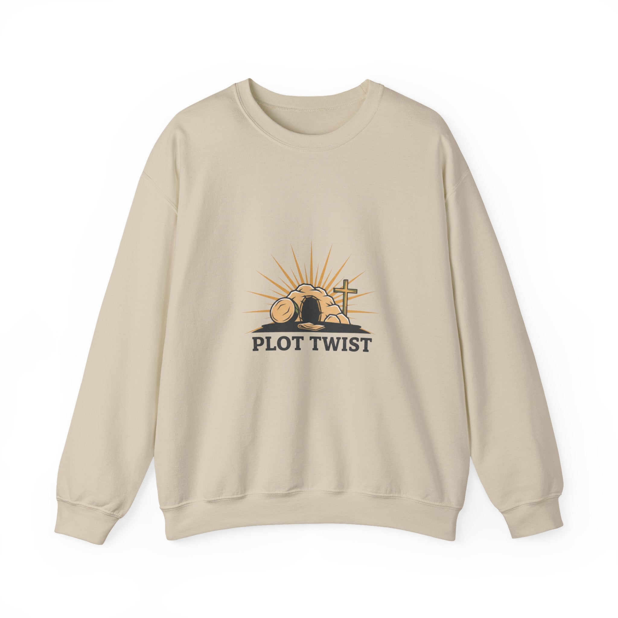Plot Twist Crewneck Sweatshirt | Christian Easter shirt, He Is Risen design