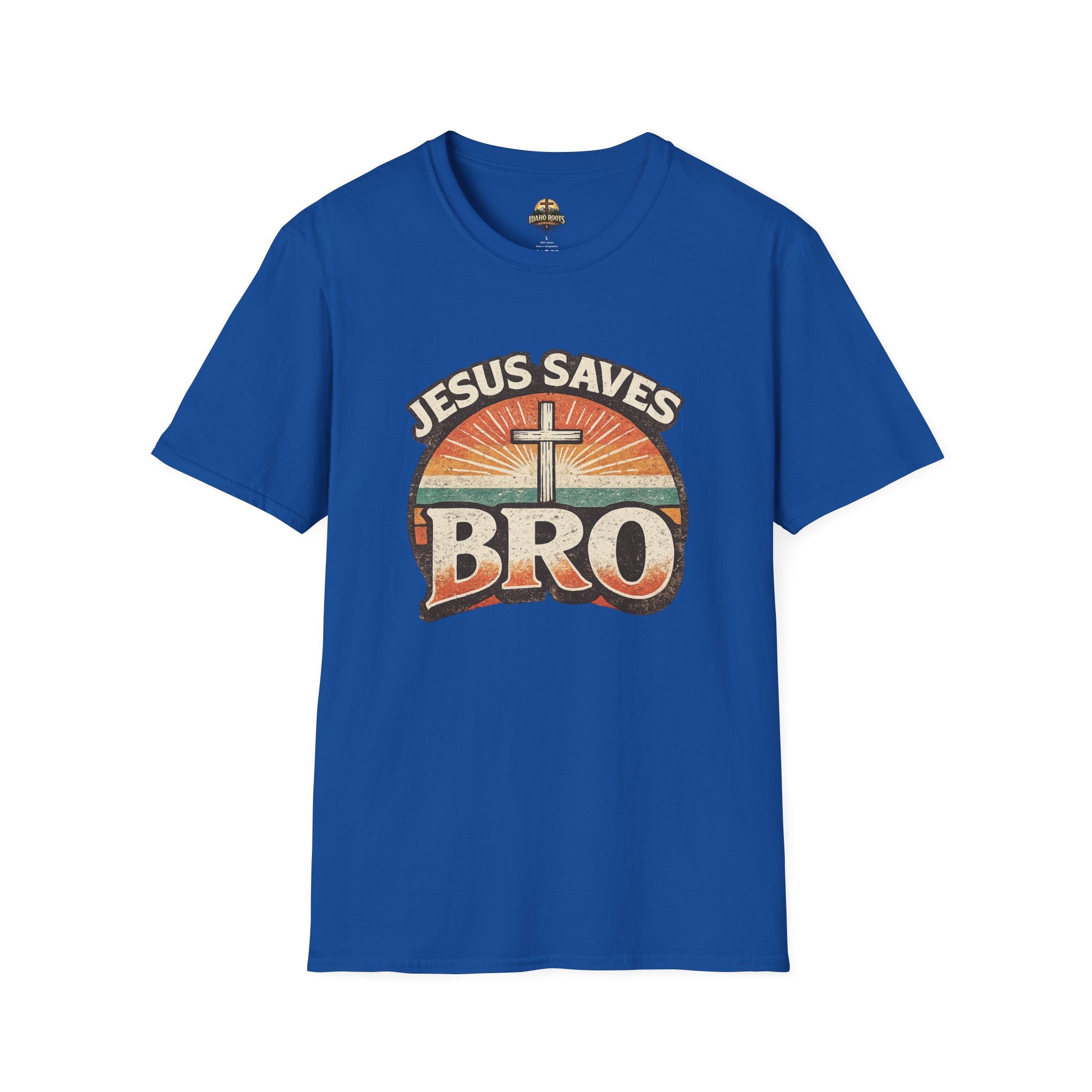 Jesus Saves Bro T-Shirt — Retro Christian Faith Tee