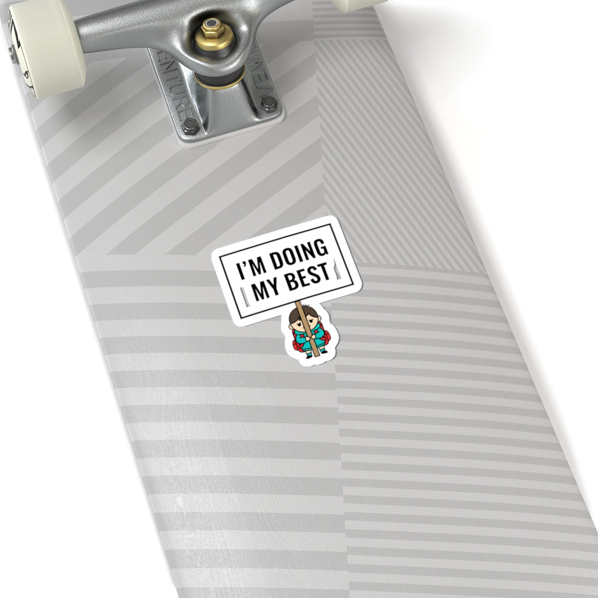 I'm Doing My Best Sticker | tiny character sign, minimal protest art
