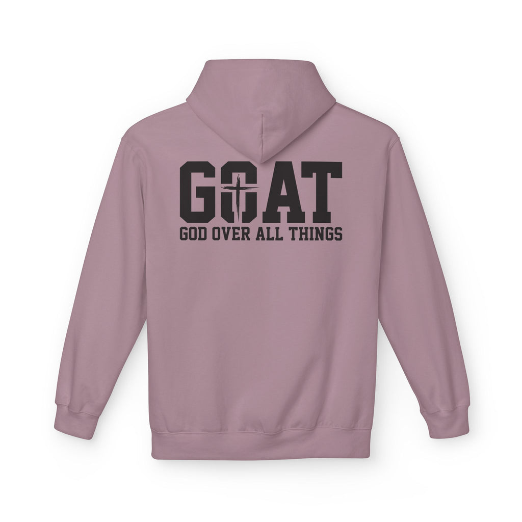 GOAT God Over All Things Hoodie – Christian Hoodie – Faith Hoodie – Religious Sweatshirt – Inspirational Hoodie – Jesus Hoodie – Christian Gift