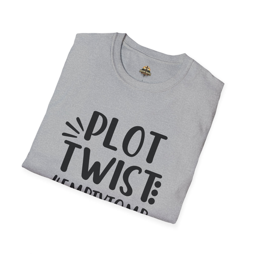 Plot Twist: #EmptyTomb T-Shirt — Christian Easter Resurrection Tee