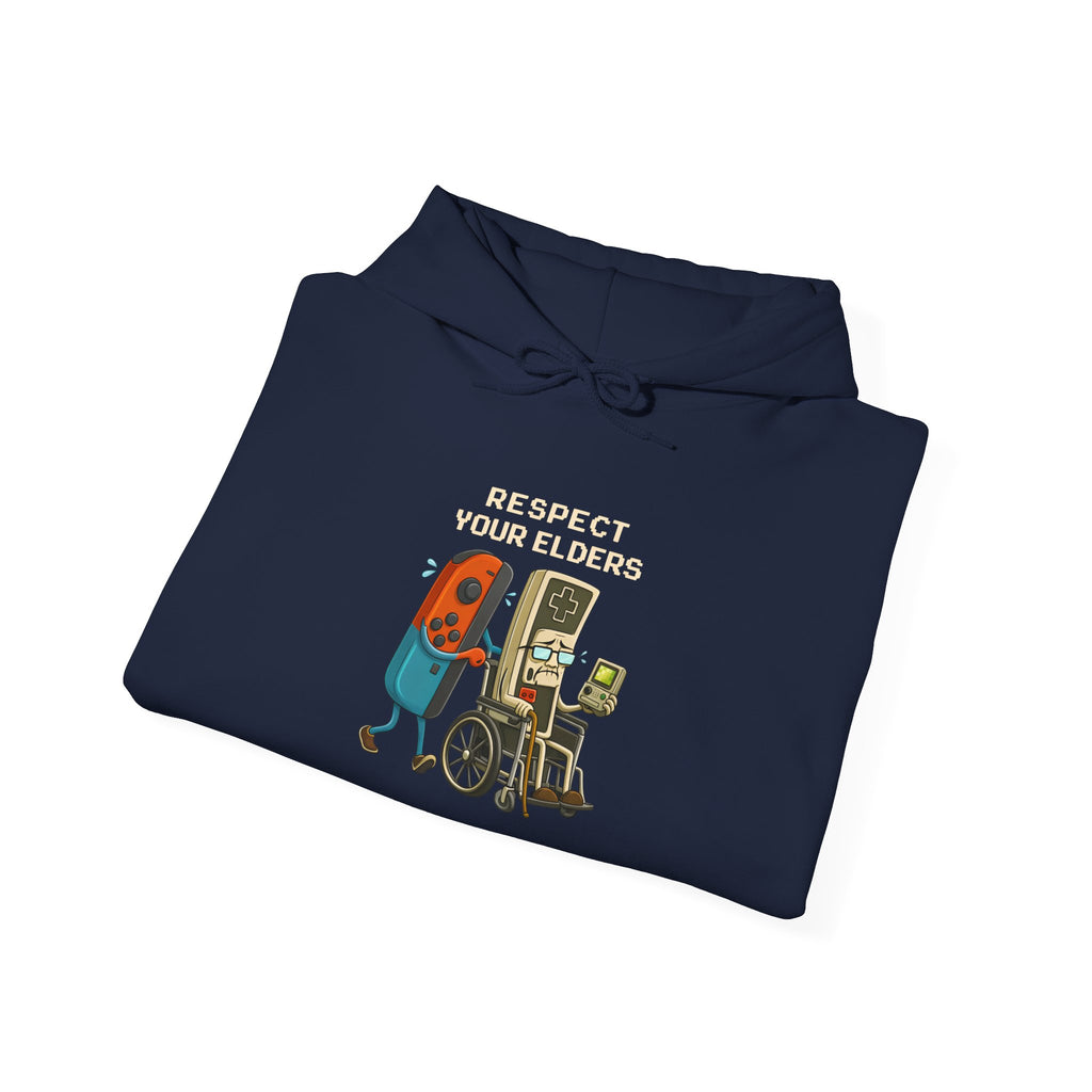 Hoodie — "Respect Your Elders" Funny Retro Gamer Gaming Hoodie