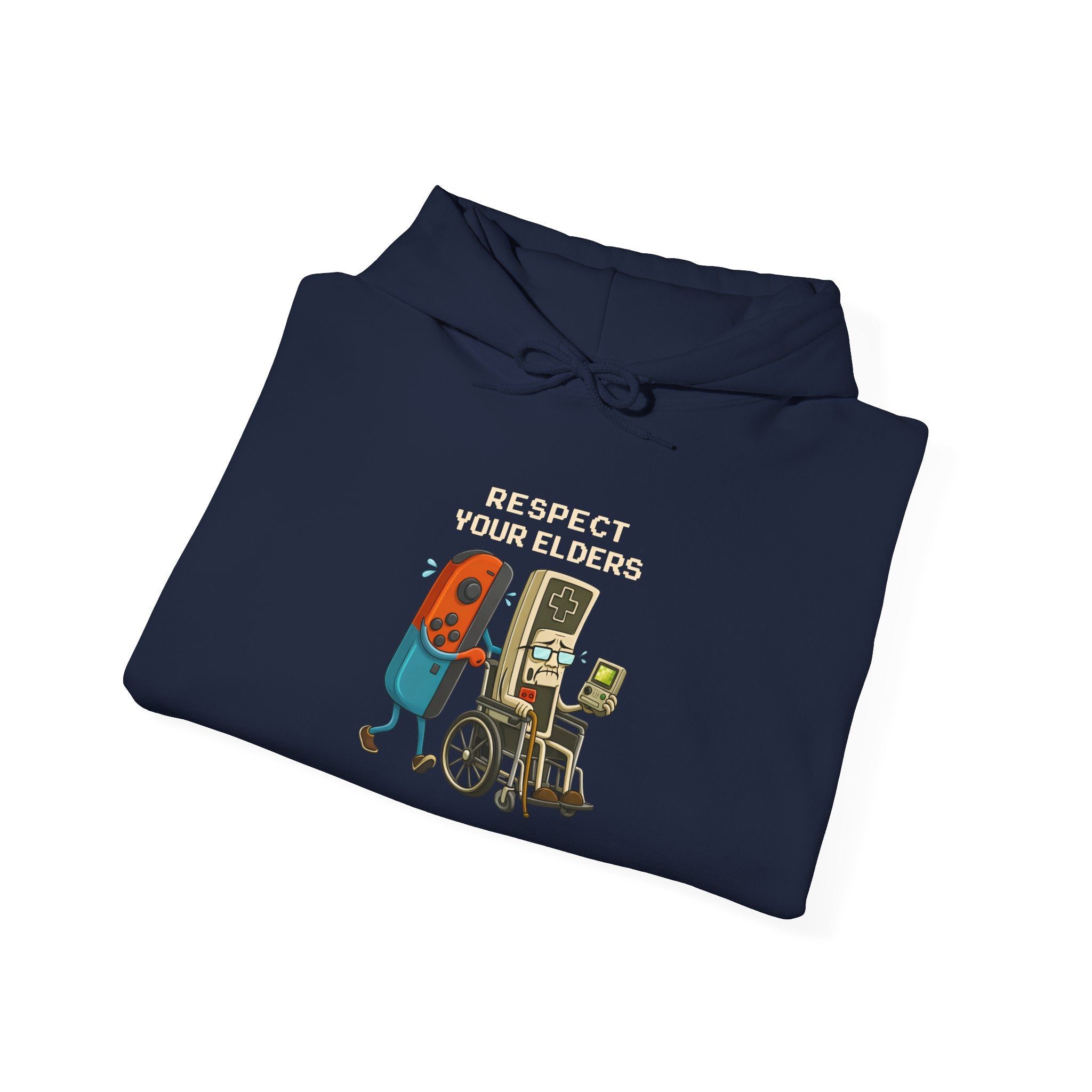 Hoodie — "Respect Your Elders" Funny Retro Gamer Gaming Hoodie
