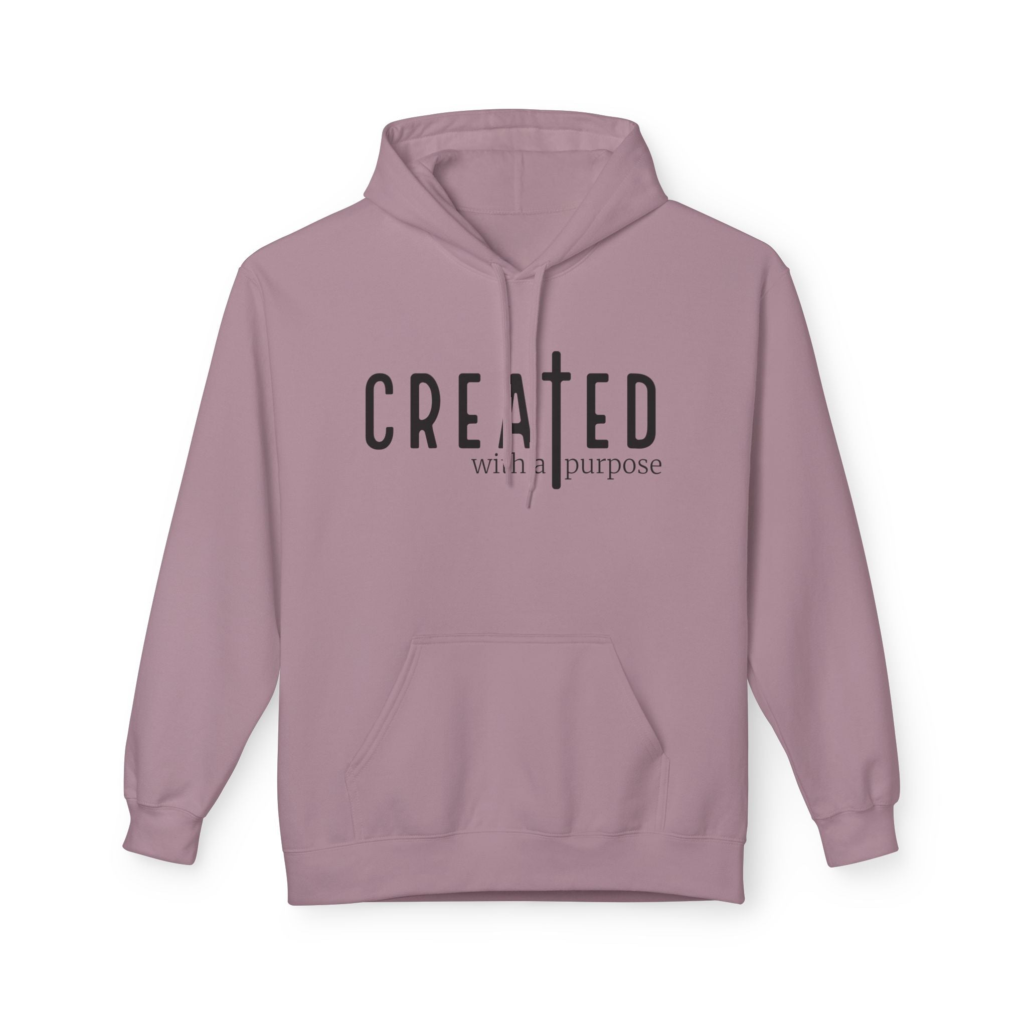 Created with Purpose Hoodie — Inspirational Graphic Pullover