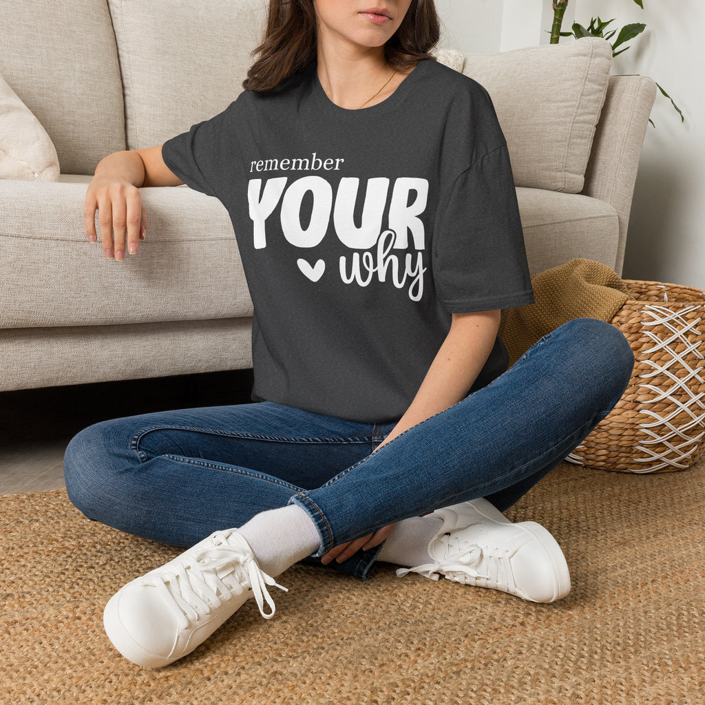 Remember Your Why T-Shirt — Inspirational Motivational Tee for Everyday Wear