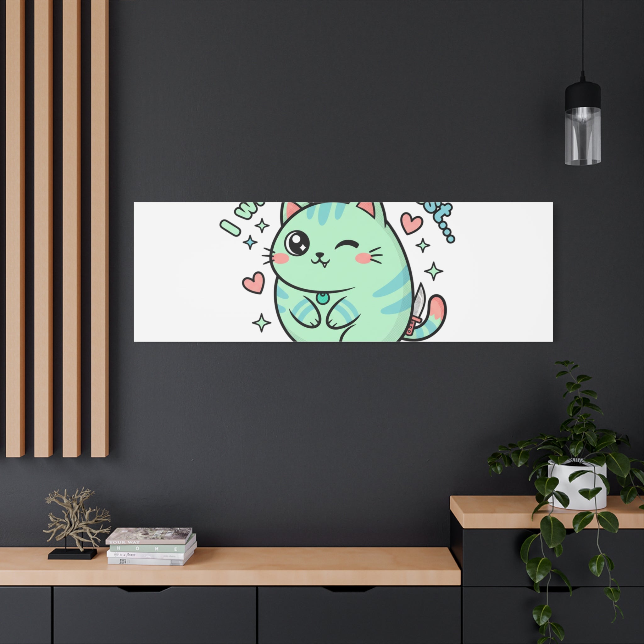 I Wish You the Best Somewhere Else Canvas | kawaii threat, soft-grunge pastel