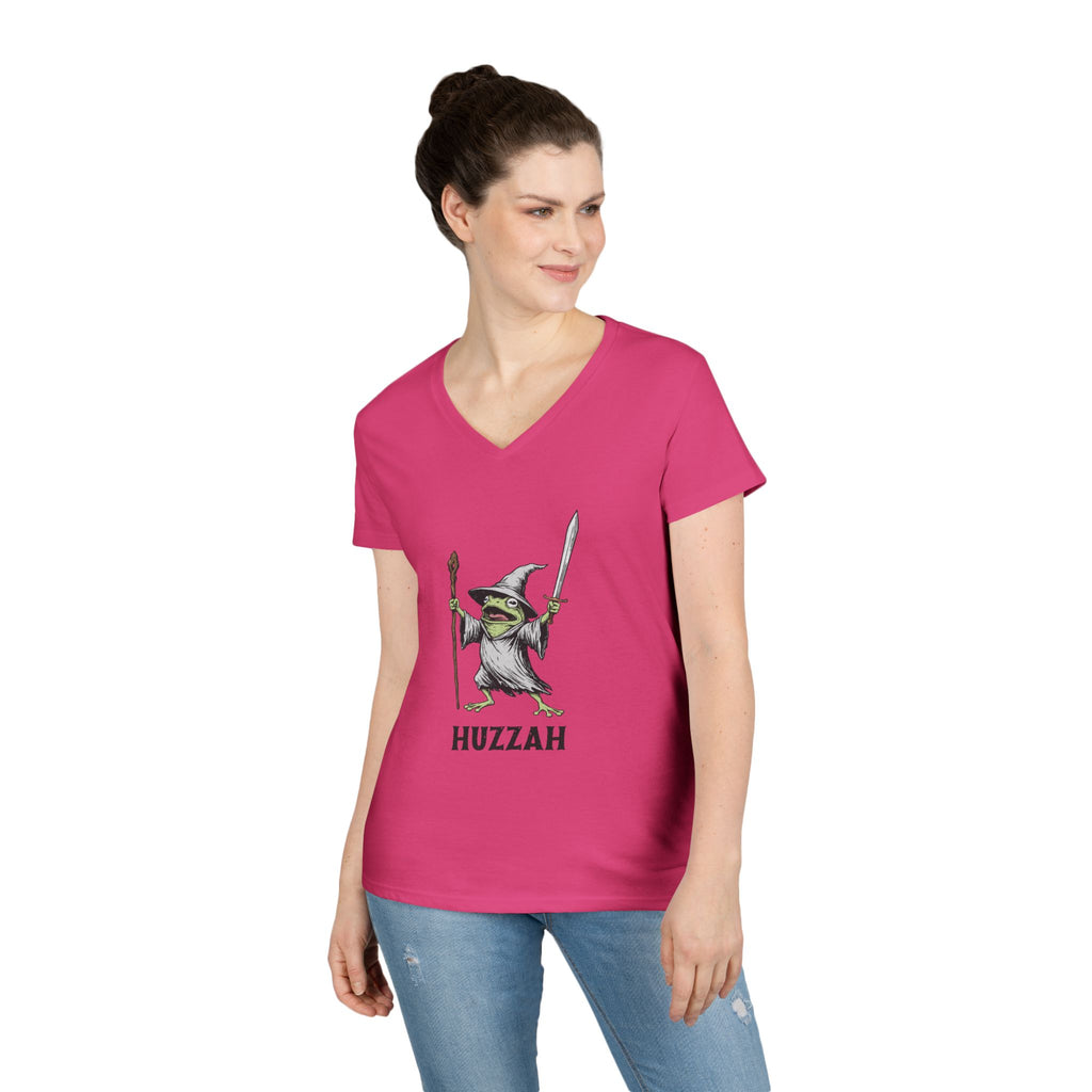 Witch Frog “Huzzah” V-Neck Tee