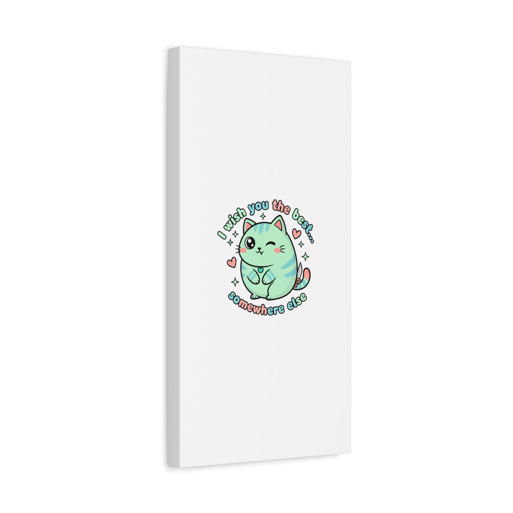 I Wish You the Best Somewhere Else Canvas | kawaii threat, soft-grunge pastel
