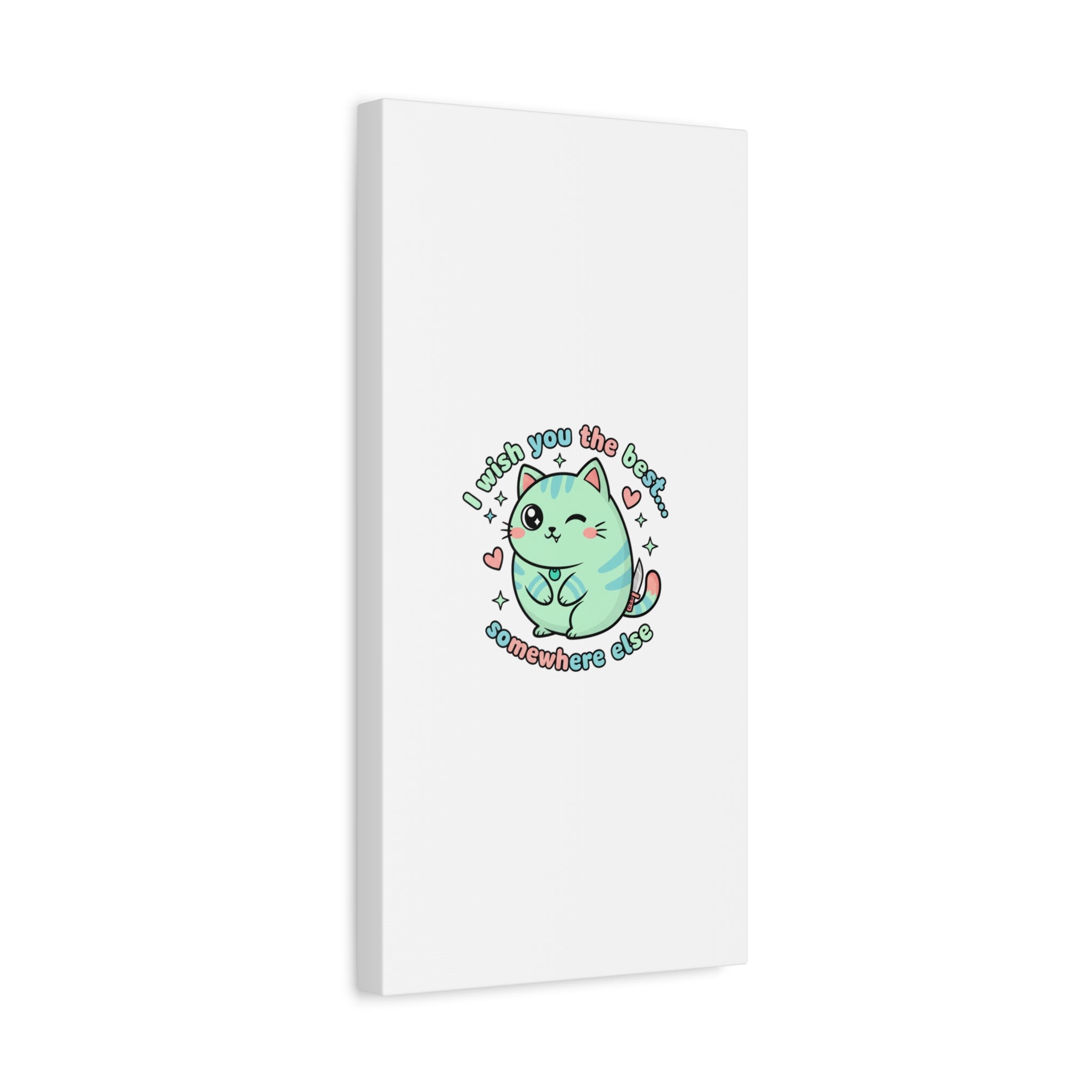 I Wish You the Best Somewhere Else Canvas | kawaii threat, soft-grunge pastel