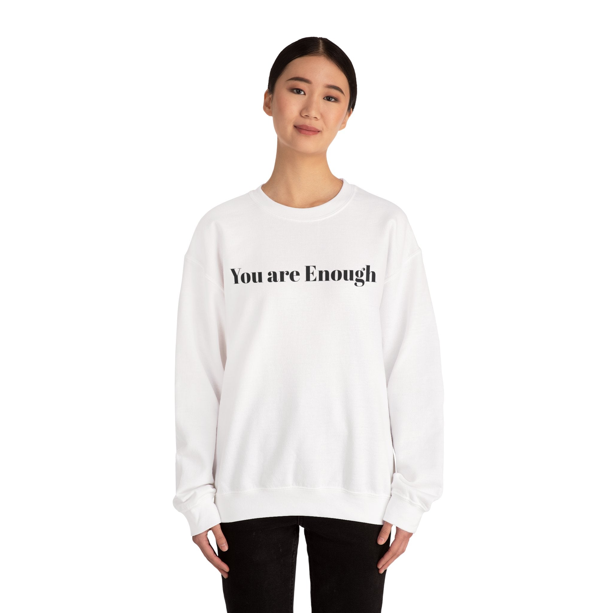 Crewneck Sweatshirt — 'Dear Person Behind Me, The World Is A Better Place With You In It' Inspirational Back Print