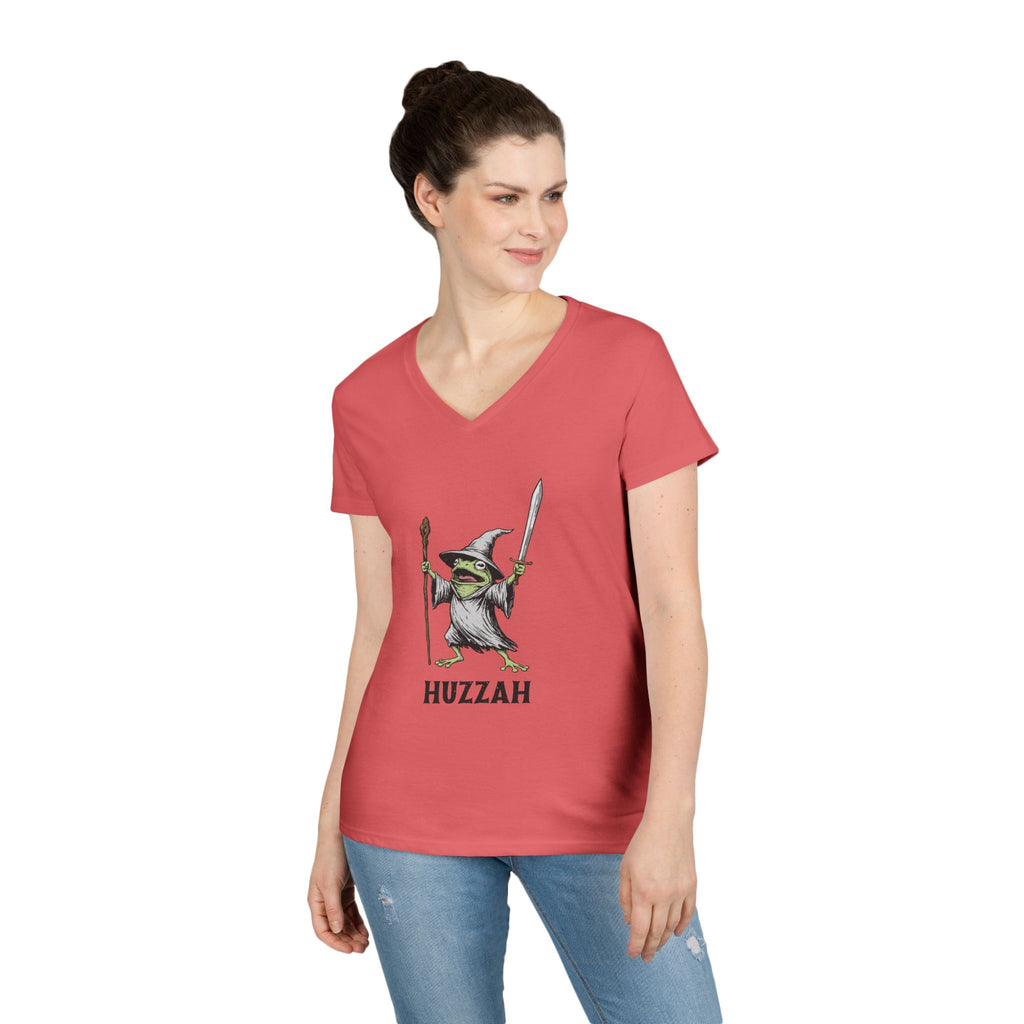 Witch Frog “Huzzah” V-Neck Tee