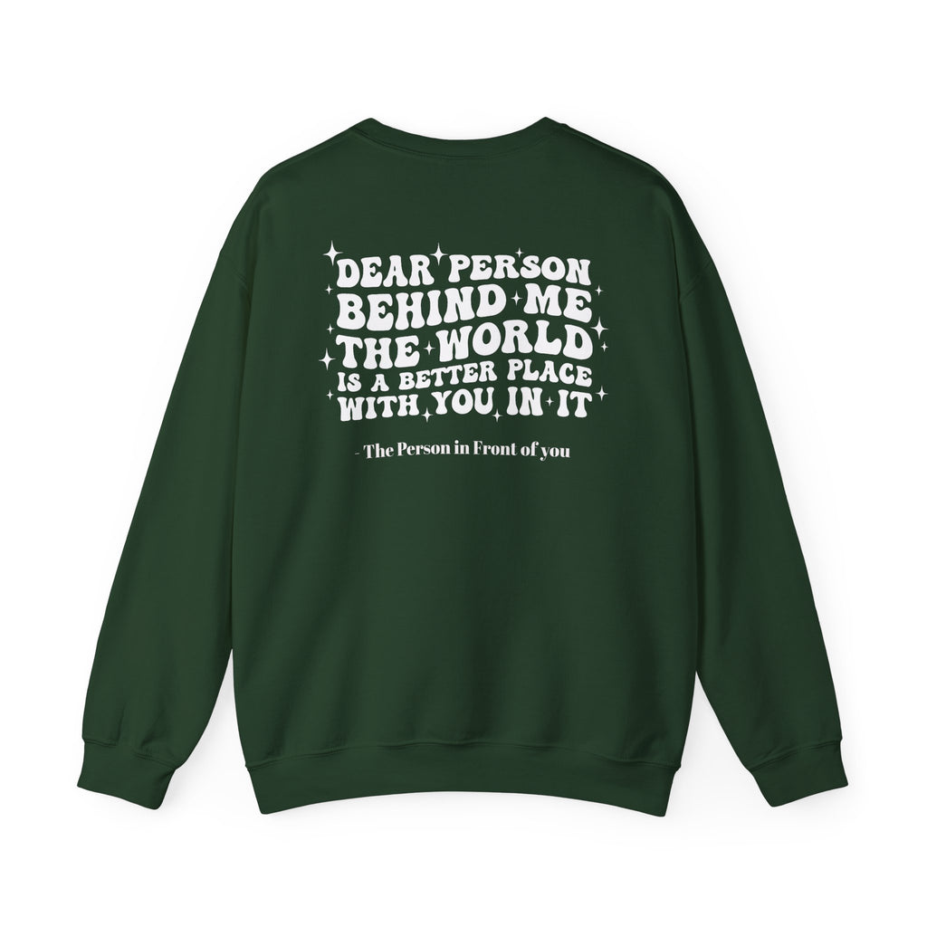 Inspirational Crewneck Sweatshirt — "you are enough" Front & Uplifting Back Message