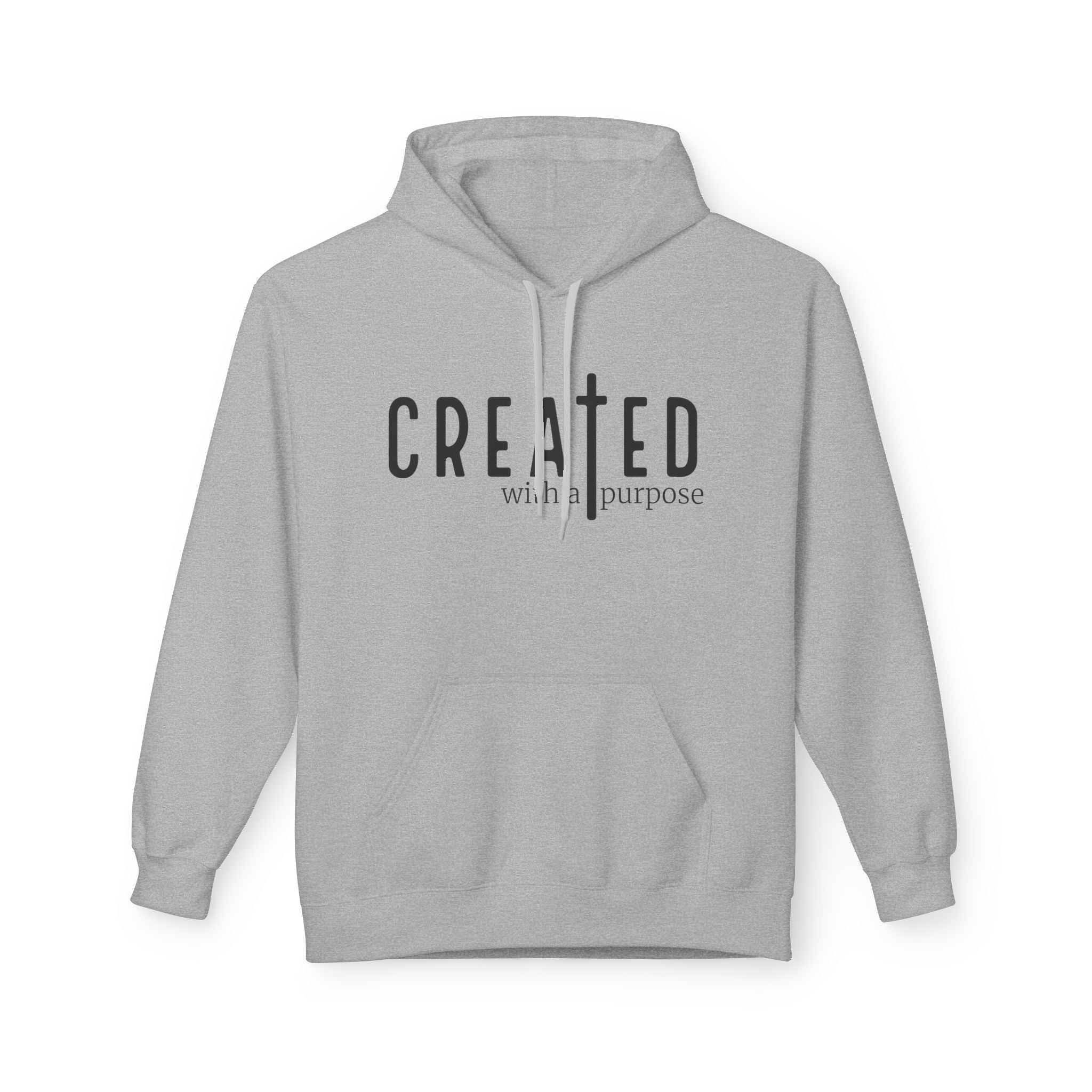 Created with Purpose Hoodie — Inspirational Graphic Pullover
