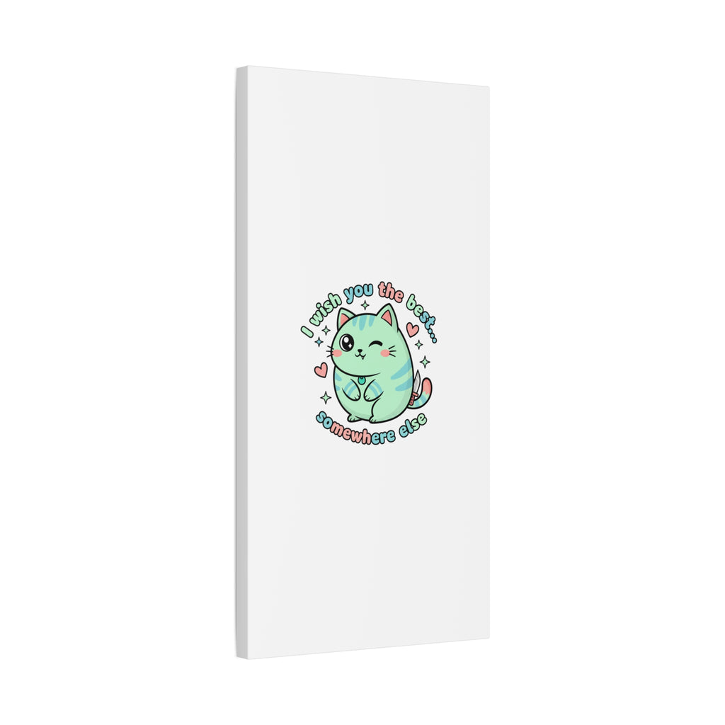 I Wish You the Best Somewhere Else Canvas | kawaii threat, soft-grunge pastel