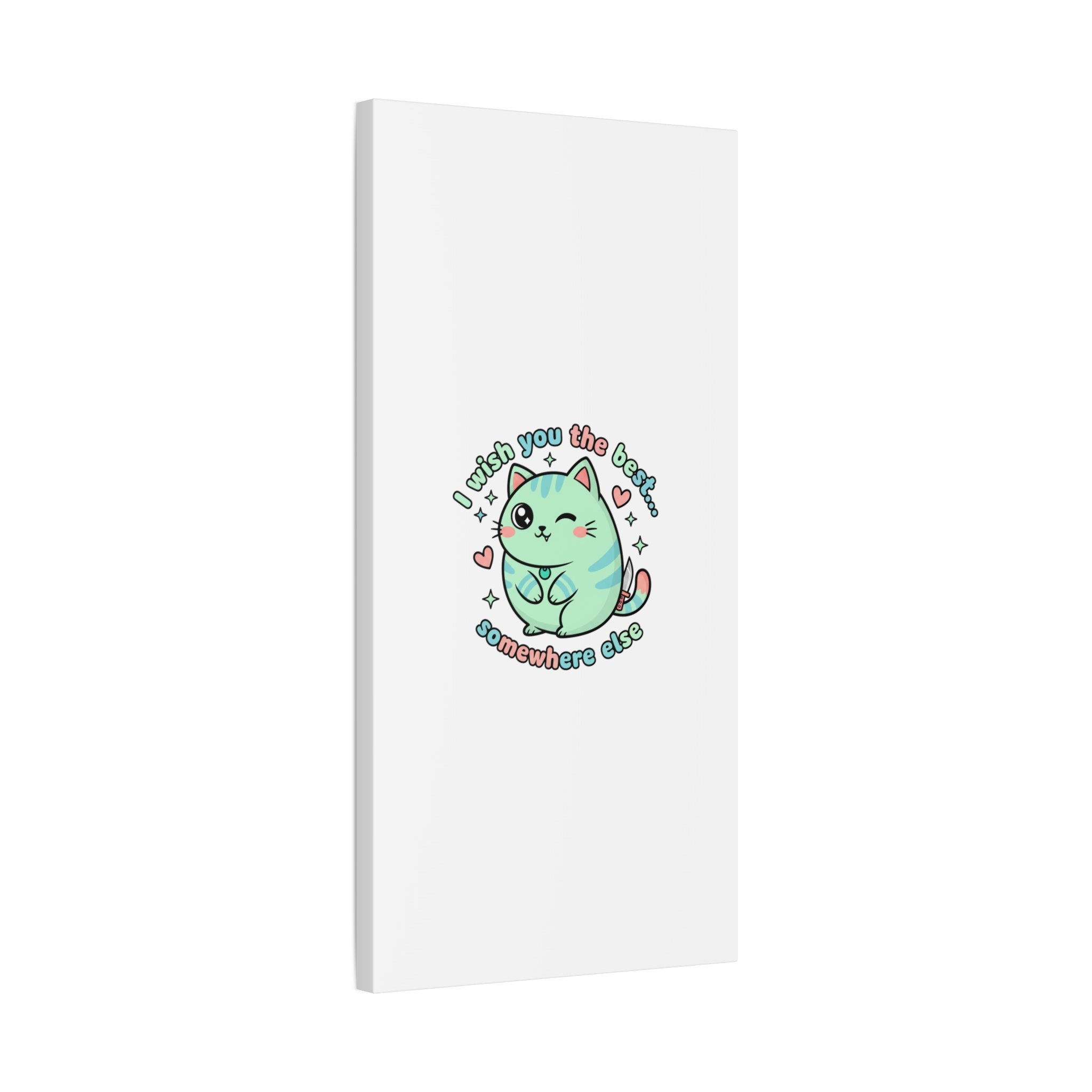 I Wish You the Best Somewhere Else Canvas | kawaii threat, soft-grunge pastel