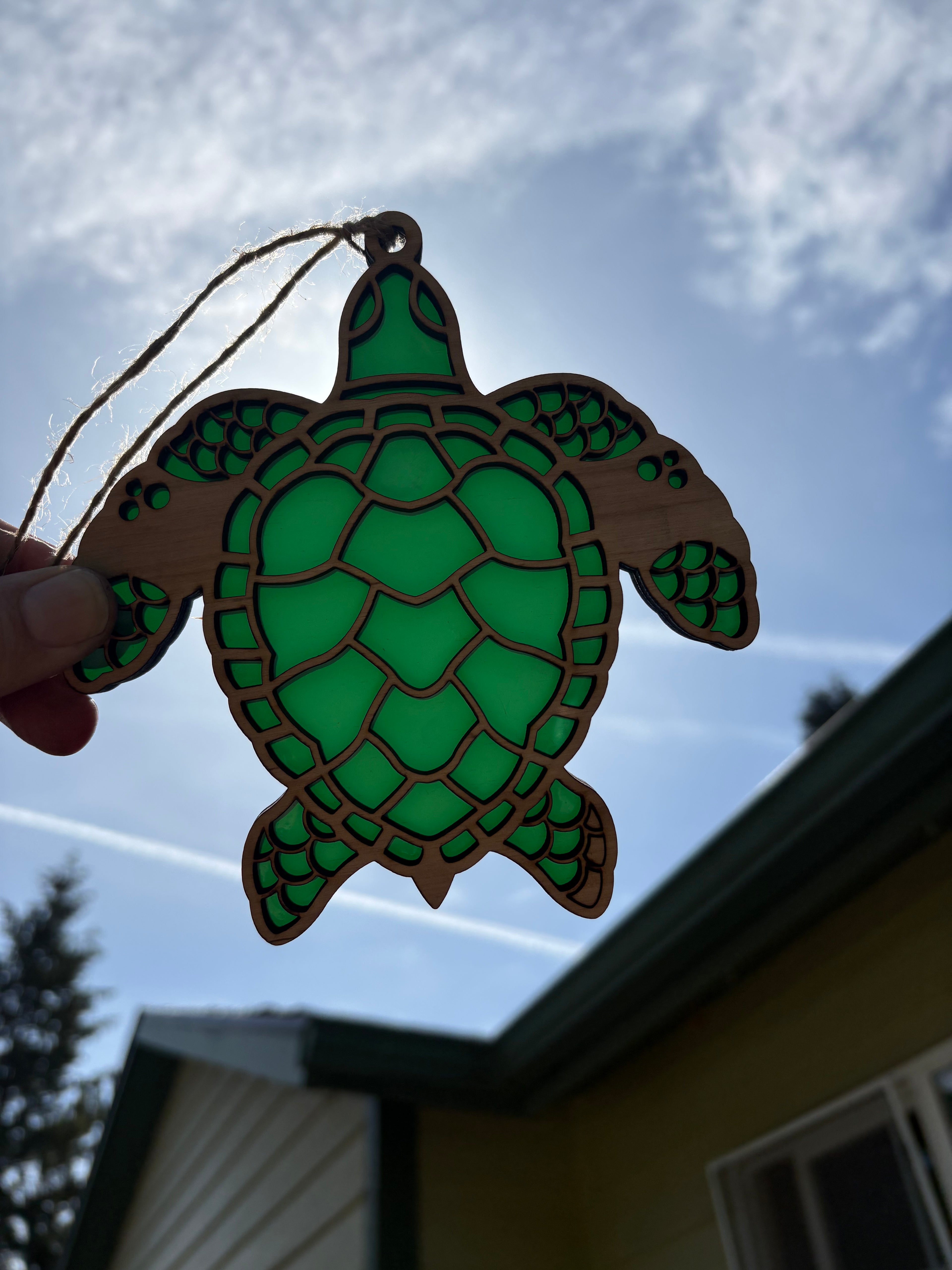 Suncatcher - Sea Turtle - Teal color